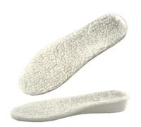 1 par de plantillas cálidas invierno for pies, deportivas con absorción impacto para Zapatillas(3.5CM-Beige,EU37-38)