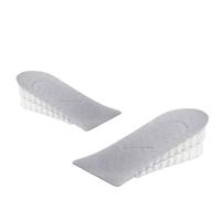 1 par de plantillas de aumento de altura para mujeres y hombres, media plantilla acolchada con aire, plantillas de aumento de altura de 2 cm/3,5 cm/5 cm (gris, 2 cm)