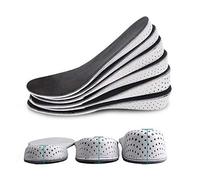 1 par de plantillas de aumento de altura para zapatos de espuma viscoelástica transpirable, plantilla de aumento de altura, invisible, aumento de talón, insertos de cojín de talón, plantillas