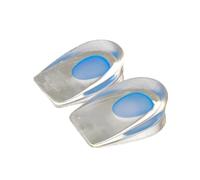 1 par de plantillas de gel de silicona para talón, fascitis plantar, cojín de talón, absorción del dolor, alivio de golpes, callos y huesos (azul)