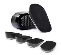 1 par de plantillas de gel para aumentar la altura, plantillas invisibles para levantar el zapato, almohadillas de talón absorbentes para hombres y mujeres, 1,5 cm