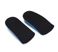 1 par de plantillas de medio aumento, zapatos ocultos de PU, almohadillas cómodas para el talón deportivo, kit de elevación de zapatos ortopédicos para el talón para mujeres (2cm)