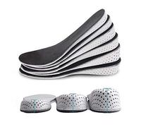 1 par de plantillas de zapatos de aumento de altura transpirables de espuma viscoelástica para aumentar la altura, plantilla invisible aumentada de elevación de talón, insertos de cojín de talón,