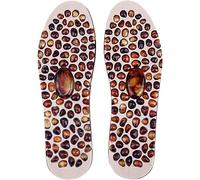 1 par de plantillas marrón acupresión diseño guijarros plantillas de masaje relajación de los pies plantillas de masaje estilo de los hombres y las mujeres se pueden cortar libremente
