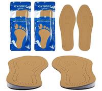 1 par de plantillas ortopédicas de cuero para piernas O/X, inserciones de talón, rodilleras de cuña para mujeres y hombres, pronación correctiva, supinación, medial, lateral (39-40)