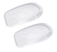 1 par de plantillas para aumentar la altura, elevador del talón, relleno de gel transparente, plantillas elevadas de 1 cm, almohadillas suaves