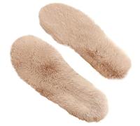 1 par de plantillas unisex de lana para zapatos de invierno con cojín térmico grueso cálido para zapatos para mujeres y hombres, plantillas de lana para botas