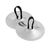 1 par de platillos de mano elegantes para niños pequeños, banda de gongs, instrumento de percusión musical rítmico, juguete hecho a mano para niños para danza del vientre, mano con dedo