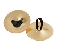 1 par de platillos de mano elegantes para niños pequeños, banda de gongs, instrumento de percusión musical rítmico, juguete hecho a mano para niños para danza del vientre, mano con dedo