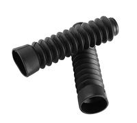 1 par de polainas de cubierta de horquilla de goma, botas de horquilla delantera de motocicleta, cubierta antipolvo de absorción de impactos, 205x42 mm (negro) Polainas de horquilla de motocicleta Pol