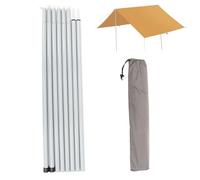 1 par de postes para carpa para lona postes de hierro de 6,6 pies con 8 secciones postes de carpa de fácil instalación de repuesto con postes de lona para mochila para toldos de lona para acampar