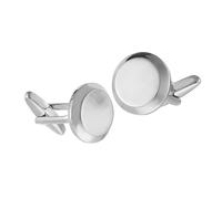 1 par de prácticos gemelos de metal con moderno minimalista artístico para negocios o eventos nocturnos, camisa francesa de metal esencial, talla única, como se describe, como se describe