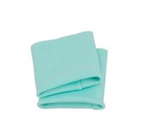 1 par de prendas elásticas de algodón puro para primavera y otoño con puños de punto elástico, chaqueta, abrigo, costura suave (azul claro)