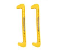 1 par de protectores para patines de hielo, cubiertas de hoja de patinaje sobre hielo, protector de hoja de hockey con resorte ajustable, accesorios de patinaje en 7 colores (amarillo)