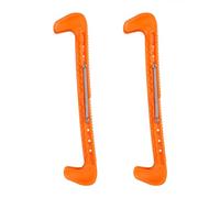 1 par de protectores para patines de hielo, cubiertas de hoja de patinaje sobre hielo, protector de hoja de hockey con resorte ajustable, accesorios de patinaje en 7 colores (naranja)