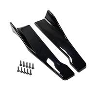 1 par de Protectores universales para Parachoques Trasero de Coche, Protectores de faldón Lateral, Protectores de Esquina con Tornillos.(Black)
