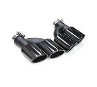 1 par de puntas de cuatro salidas Compatible con el sistema de escape silenciador de acero inoxidable negro Audi A4 A5 A6 A7 Upgrade S4 S5 S6 S7(Gloss Black)