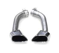 1 par de puntas de escape Compatible con X5 E70 V8 Look 20077-2010 Punta de escape Punta de silenciador de acero inoxidable 304 Boquilla de punta de escape de automóvil(Silver Exhaust)