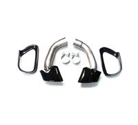 1 par de puntas de escape Compatible con X5 E70 V8 Look 20077-2010 Punta de escape Punta de silenciador de acero inoxidable 304 Boquilla de punta de escape de automóvil(Black Exhaust cover)
