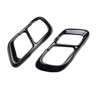 1 par de puntas de escape de acero inoxidable para silenciador de escape de coche, para BMW X5 G05 X6 G06 X7 G07 2019-2021 (negro, 1 par)