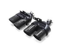 1 par de puntas de escape de fibra de carbono brillante Compatible con Audi A6 A7 C8 2019-2021 Puntas de escape de cuatro salidas Boquillas de punta S6 S7(Carbon Fiber a)