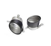 1 par de puntas de escape ovaladas de fibra de carbono Compatible con el sistema de escape del silenciador de la punta de escape de Audi R8 V10 2010 a 2015(Round style)