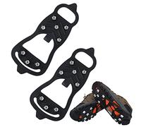 1 par de puntas, puntas antideslizantes universales, cubiertas para garras de nieve con 8 clavos de acero, equipo de montañismo de silicona, adecuado para días de nieve. (M)