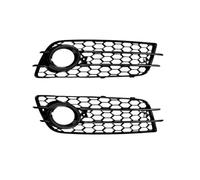 1 par de Rejillas de Malla Tipo Panal Compatible with Faros antiniebla, compatibles con Audi A4 B8 S-Line S4 2008-2012, Parachoques Delantero y Rejilla antiniebla.(Gloss Black)