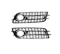 1 par de Rejillas de Malla Tipo Panal Compatible with Faros antiniebla, compatibles con Audi A4 B8 S-Line S4 2008-2012, Parachoques Delantero y Rejilla antiniebla.(Chrome Silver)