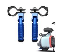 1 par de reposapiés de pasajero, soporte de metal para motocicleta, pedal para scooters, motocicletas, bicicletas, kart, escalón plegable trasero, soporte universal para pilotaje, kit de repuesto de