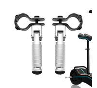 1 par de reposapiés de pasajero, soporte de metal para motocicleta, pedal para scooters, motocicletas, bicicletas, kart, escalón plegable trasero, soporte universal para pilotaje, kit de repuesto de