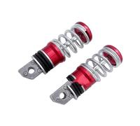 1 Par De Reposapiés De Resorte Para Motocicleta, Reposapiés Delantero Antideslizante, Apto Para Yamaha, Apto Para Suzuki, Apto Para Honda(Red)