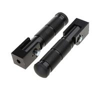 1 par de reposapiés delantero trasero pedal para motocicleta 90° fijo plegable accesorio de reparación de clavijas de pie M10 Motocicleta clavijas de pie accesorios de reparación