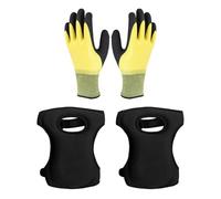 1 Par De Rodilleras De Jardín Y 1 Par De Guantes De Jardín, Guantes Impermeables Y Resistentes Al Desgaste, Rodilleras Elásticas De Esponja, Suministros De Jardinería