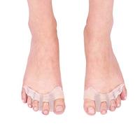 1 Par De Separadores De Dedos De Gel De Silicona Estiradores De Dedos Transparentes Espaciadores De Dedos De Gel Para Aliviar El Dolor De Los Dedos De Los Pies Superpuestos