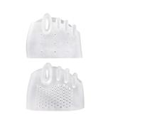 1 par de separadores de dedos de silicona Hallux Valgus, corrector ortopédico, protector para aliviar el dolor, antepié, calcetines para el cuidado de los pies (transparente)