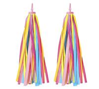 1 par de serpentinas de vélo pour Enfants, Vélo Guidon Streamers Ruban Velo Enfant Rubans Multicolores Tassel Facile à Attacher pour Décorer les Vélos D'enfants les Trottinettes et Bien Plus Encore