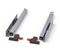1 par de SO-TECH® Smart Slide Carril-guías con Soft-Close, 40 Kg, Longitud nominal= 350 mm para cajónes de madera