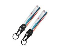 1 par de soportes de aluminio con correa de nailon ideal para motocicletas y uso diario llavero pulsera propietario de automóvil aro permanente llavero de mezcla de aluminio accesorio de motocicleta
