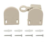 1 par de soportes de montaje para persianas enrollables al aire libre | Piezas de repuesto de pantalla de metal y plástico con tornillos | Kit de herramientas para una fácil instalación en beige y