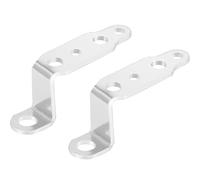 1 par de soportes para faros delanteros de motocicleta, espejo retrovisor, lámpara, foco, extensión, abrazadera, accesorios para motocicleta y scooter. Soporte para seña de giro para(Silver)