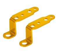 1 par de soportes para faros delanteros de motocicleta, espejo retrovisor, lámpara, foco, extensión, abrazadera, accesorios para motocicleta y scooter. Soporte para seña de giro para(Gold)