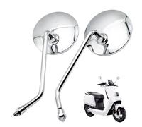 1 par de soportes para manillar de espejo de bicicleta, espejos de motocicleta seguros a prueba de golpes de gran angular giratorios ajustables con pernos de 8 mm para scooter de motocicleta Ebike