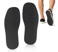 1 par de suela de goma para zapatos, suela antideslizante, almohadilla goma para zapatos, reparación completa, hoja reparación repuesto botas, zapatillas, accesorios (Negra)