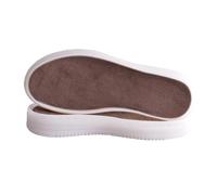 1 par de suelas de gancho tejidas a mano, suela de goma suave, antideslizante, resistente al desgaste, repuesto de reparación de zapatos (blanco profundo, 39)