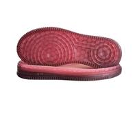 1 par de suelas de gancho tejidas a mano, suela de goma suave, antideslizante, resistente al desgaste, repuesto para reparación de zapatos (rojo, 43)