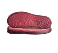 1 par de suelas de gancho tejidas a mano, suela de goma suave, antideslizante, resistente al desgaste, repuesto para reparación de zapatos (rojo oscuro, 41)