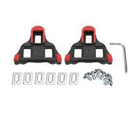 1 par de tacos de Pedal con de bloqueo automático para ciclismo, accesorio para bicicleta de montaña y carretera (Roja)