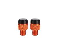 1 par de tapones de aluminio M10 x 1,25 para agujeros de espejo de motocicleta, tapas de tornillos, tornillos compatibles con (naranja RH-RH)
