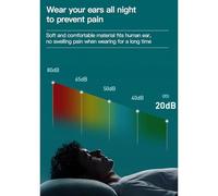 1 par de Tapones para la Oreja de Silicona para la Reducción del Ruido del Sueño Aislamiento de Ruido Cancelación de Tapones para los Oídos Reutilizables Tercera Generación OD